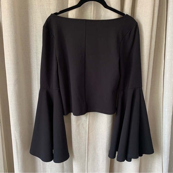 ZARA BLACK CROPPED BATWING TOP - Picture 3 of 6